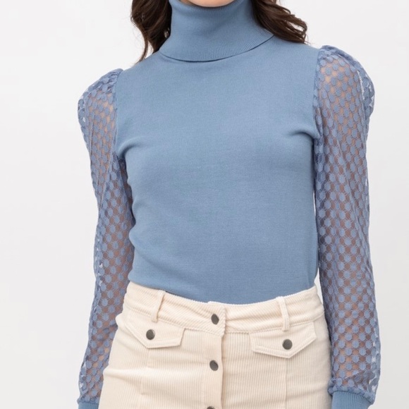 Puff Sleeve Turtleneck Sweater - Picture 4 of 4